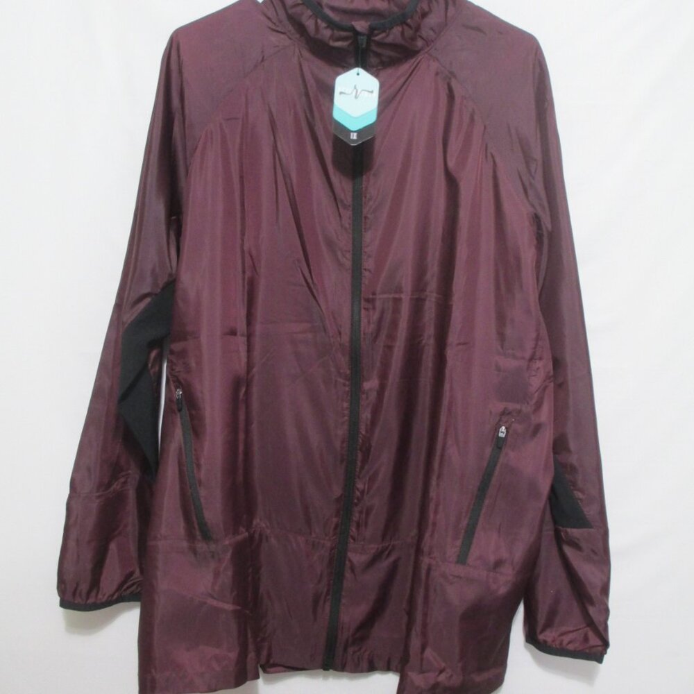 NWT Rise by LuLaRoe Jacket Size 1X Plum/Purple Lightweight Zip Jacket